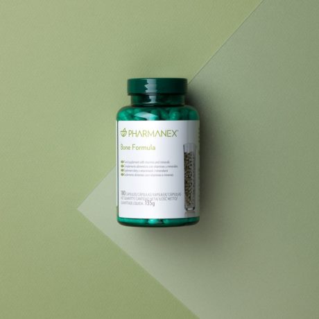 pharmanex-bone-formula-green-background-product-aerial-image